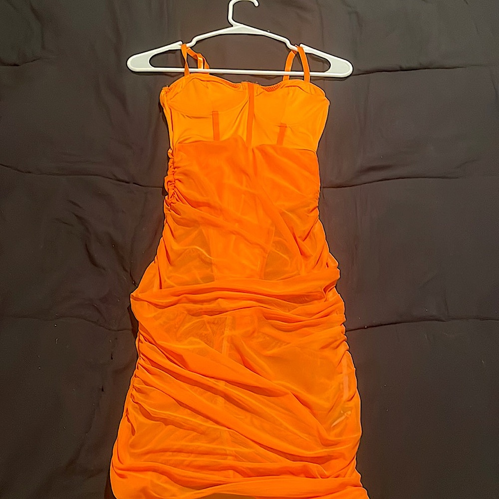 HOT Orange body-con dress